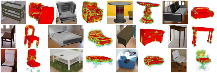 Teaser figure for Learning a Predictable and Generative Vector Representation for Objects